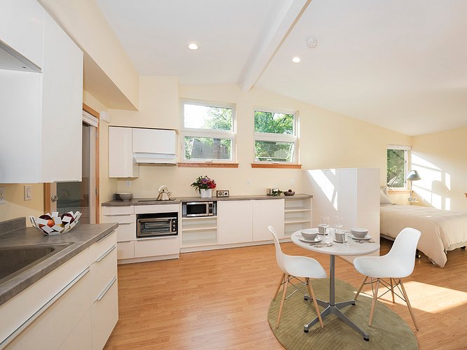 Dining and kitchenette area of ACU